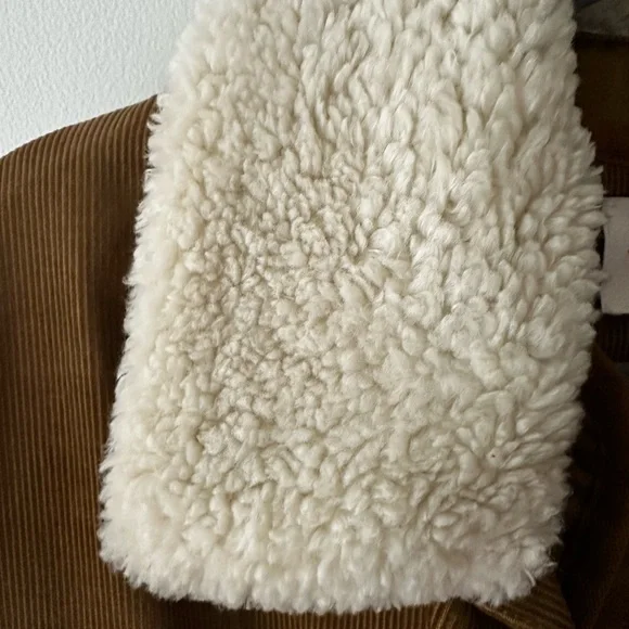 Gorgeous Tory Burch Brown Corduroy Jacket with White Floral Details - Picture 7 of 12